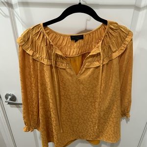 Anthropologie Current Air golden yellow blouse
